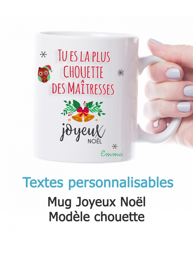 Mug Joyeux Noël Nounou personnalisé - Cadeau Noël