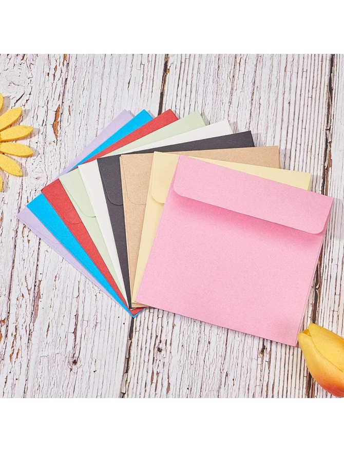 WAIZHIUA Mini Enveloppes Colorées, 100 Pièces Petite Enveloppe, 10 Multi Couleur  Enveloppe pour Fournitures de Fête d'Anniversaire, Carte-cadeau de Mariage  (Multicolore) : : Fournitures de bureau
