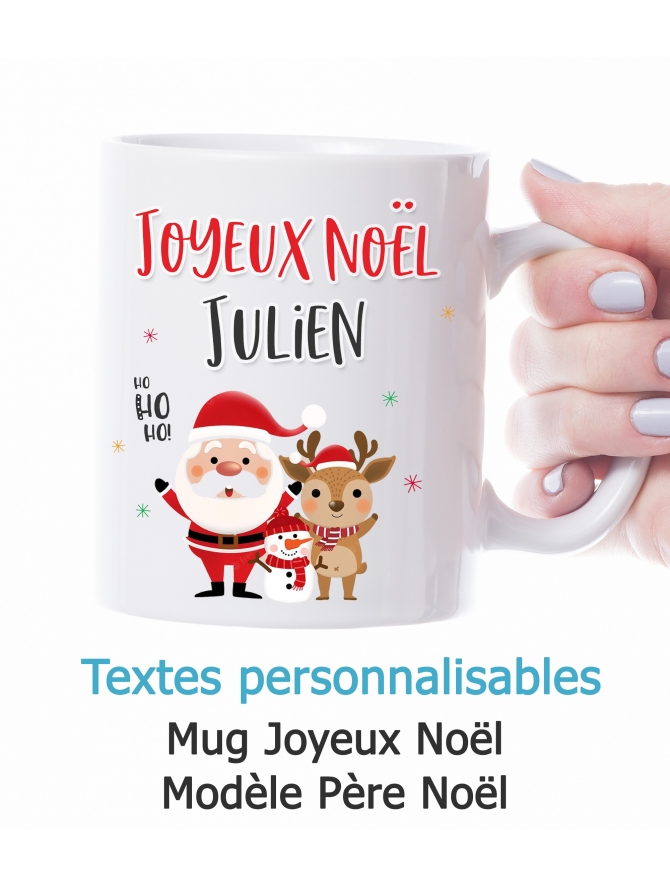 Mug Joyeux Noël personnalisable - Père Noël