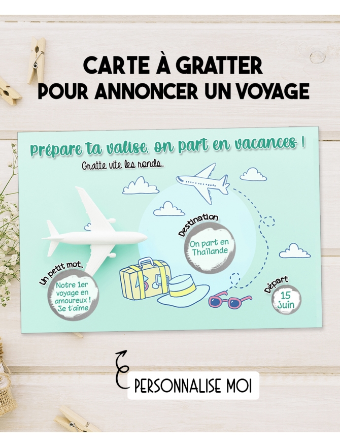 Carnet de Voyage avec Carte du Monde à Gratter Travelogue