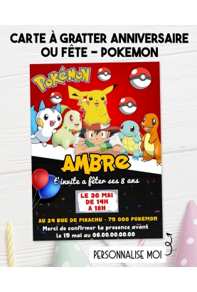 Invitation anniversaire Pokemon -  France